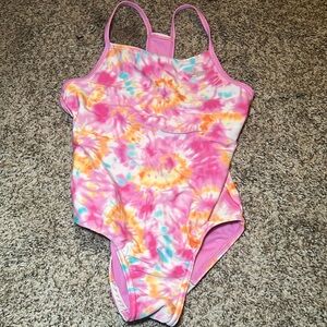 Girls One Piece Bathing Suit- Brand Speedo-Tie Dye Size M (7-10)